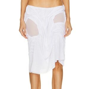 Di Petsa Wetlook Midi Skirt